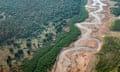 Handout picture released by the Brazilian presidency shows the drought-hit Jaquiri river in Manaquiri, Amazonas State, northern Brazil on Tuesday.