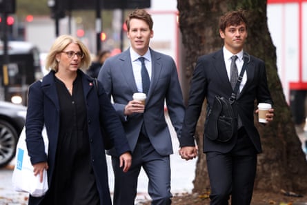 Black and Daley during Black’s trial in London last year.