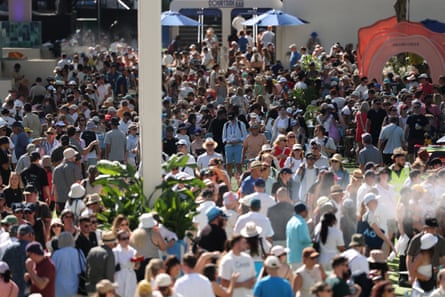 Crowds inside Melbourne Park