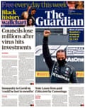 The Guardian front page 13 July, 2020.