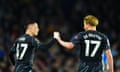 Phil Foden and Kevin De Bruyne inspire a Manchester City masterclass, as they trounce Brighton 4-0 at the Amex.