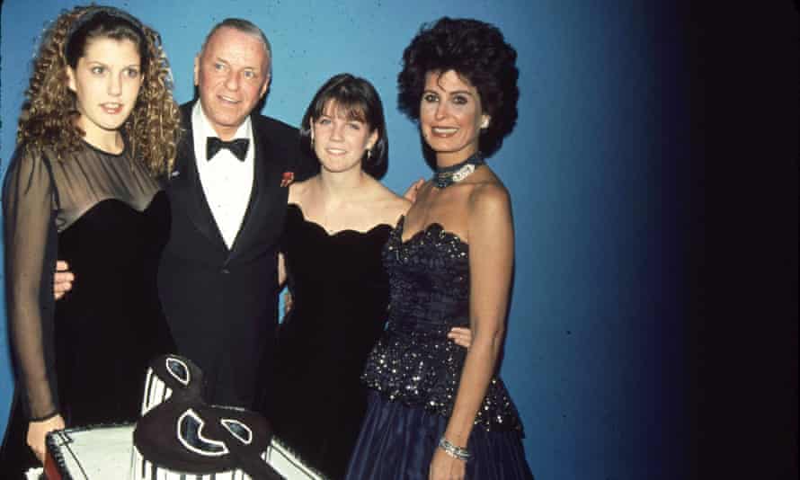 AJ Lambert (second right) with Frank Sinatra, Amanda Lambert, and Tina Sinatra