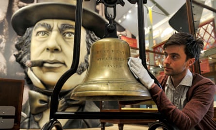 Giving a final polish to the bell of Brunel’s Great Western steamship, which first set sail in 1838, and was once the largest passenger ship in the world.