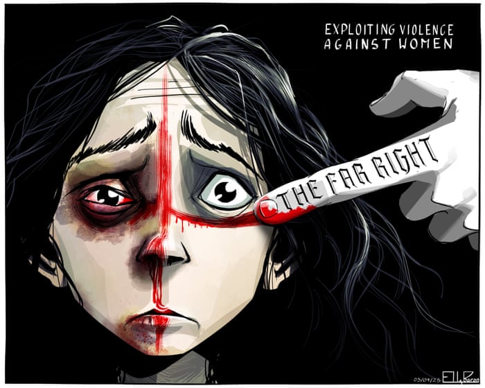 Ella Baron on the hard right and violence against women – cartoon