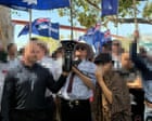 Bob Katter distances himself from neo-Nazi group associated with megaphone at anti-immigration protest