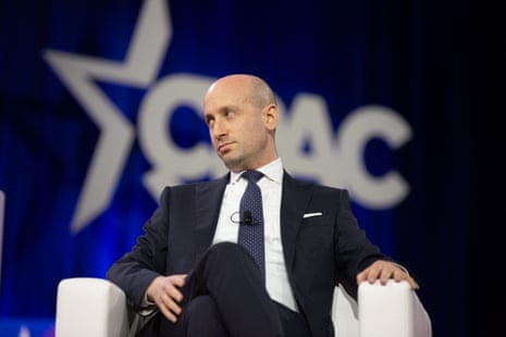 Stephen Miller attends the 2024 Conservative Political Action Conference (CPAC) at the Gaylord National Resort and Convention Center in Maryland, United States on February 23, 2024.