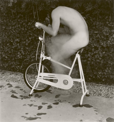 On his bike … a self-portrait from 1971.