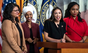 Rashida Tlaib, Ilhan Omar, Alexandria Ocasio-Cortez and Ayanna Pressley speak about Donald Trump’s Twitter attacks against them in Washington DC, on 15 July.