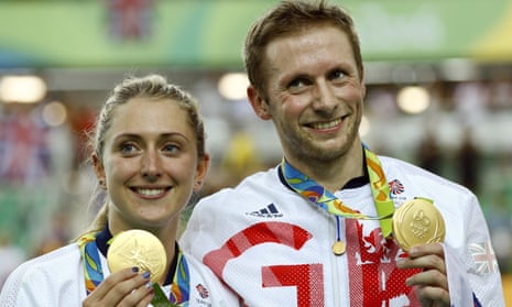 Laura and Jason Kenny with their golds in Rio – both could win three more in Tokyo