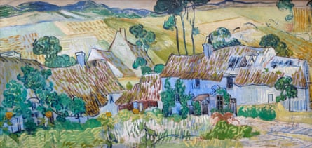 Vintage 1987 Van Gogh “Farms Near Auvers” Tate Gallery Art Exhibition Poster Vintage 1987 Van Gogh “Farms Near Auvers” Tate Gallery Art Exhibition Poster