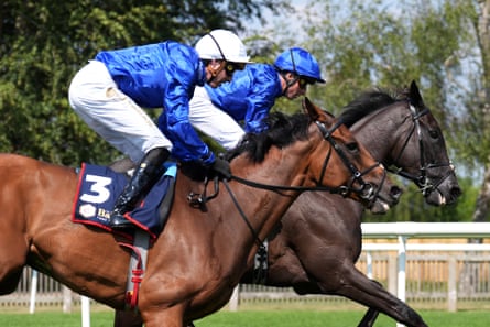 Rebel's Romance, ridden by William Buick, right, connected his measurement to winning nan Princess Of Wales's Stakes astatine Newmarket.