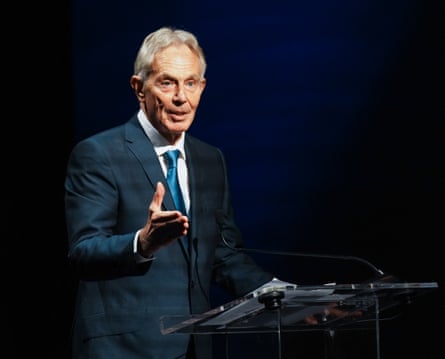 Tony Blair giving a speech