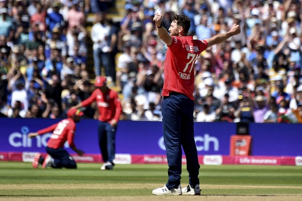 Richard Gleeson: ‘Now I’m in this position, I don’t take it for granted’ | England cricket team 2 England’s Richard Gleeson celebrates after dismissing Virat Kohli during the second T20 international at Edgbaston in July