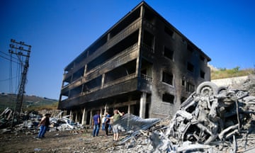 A building destroyed in an Israeli airstrike in Wadi Jilo, Lebanon.