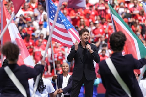 Canadian singer Michael Bublé performs.