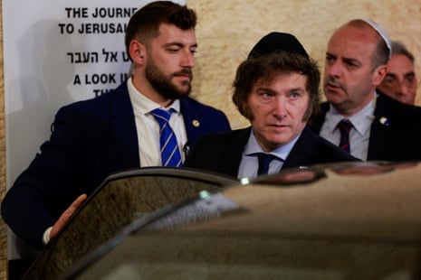 Argentina’s president Javier Milei on a visit to Jerusalem in February.