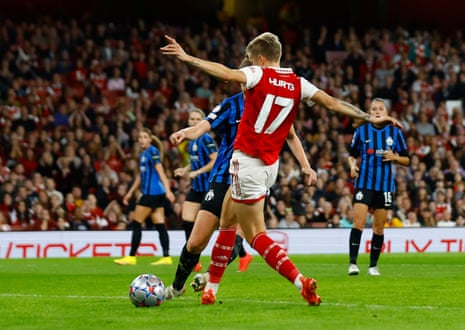 Arsenal v Zurich: Women’s Champions League – live | Women's Champions League 2 Arsenal’s Lina Hurtig scores their third goal,