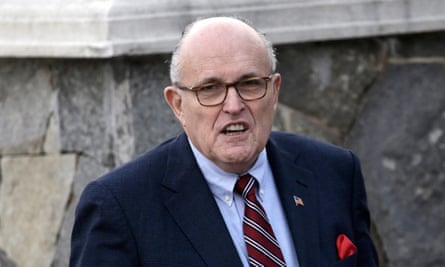 Former New York mayor Rudy Giuliani, who rivals Romney to be secretary of state.