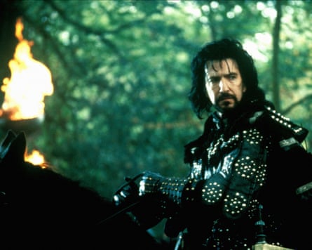Alan Rickman in the film on a horse