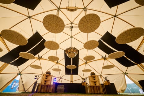 Sunflower Soundsystems - a brand new venue at Silver Hayes, complete with mycellium acoustic panels.