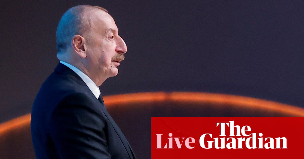 Cop 29: leaders speak after report finds climate pledges not kept - live updates