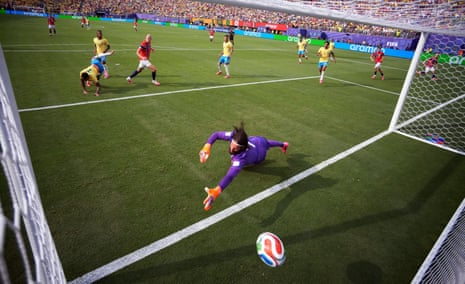 Norway's Erling Haaland scores.