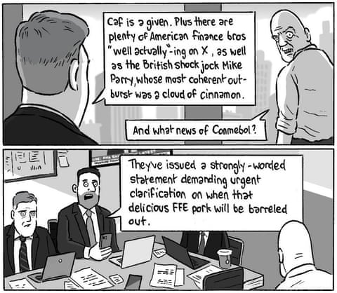 David Squires cartoon on Gianni Infantino and Fifa crisis, panel 2