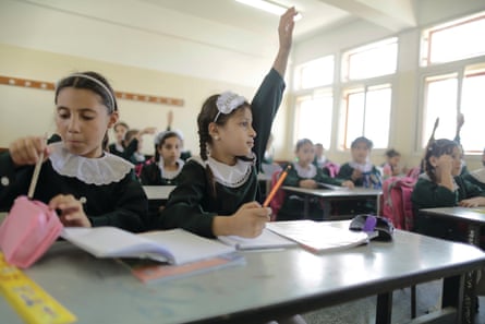 Alaa Habib, nine, whose school was heavily damaged during Israel’s Operation Protective Edge