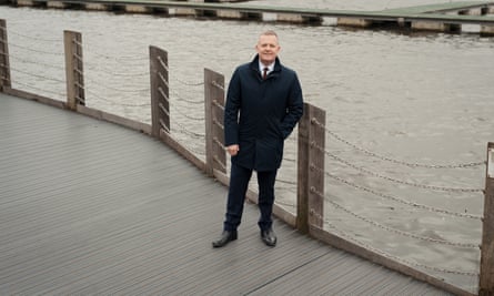 Jeremy Miles in Cardiff Bay.