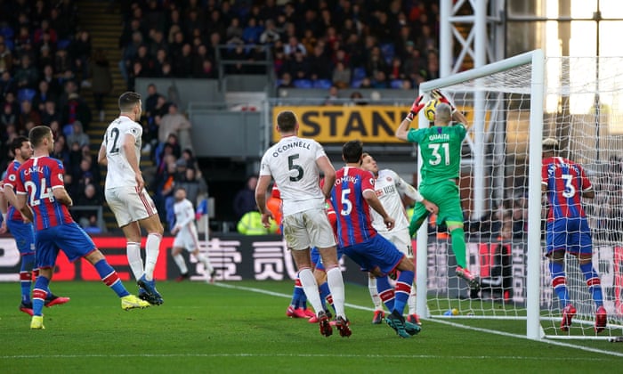 Vicente Guaita faz gol contra Sheffield United vence Crystal Palace