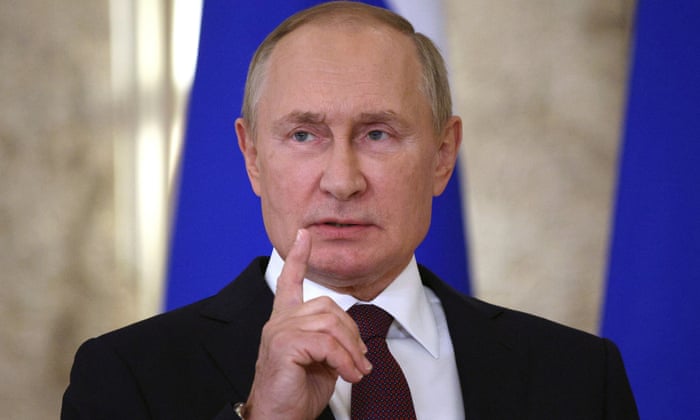Russian President Vladimir Putin speaks to the media after the Shanghai Cooperation Organisation (SCO) summit in Samarkand, Uzbekistan, Friday, Sept. 16, 2022.
