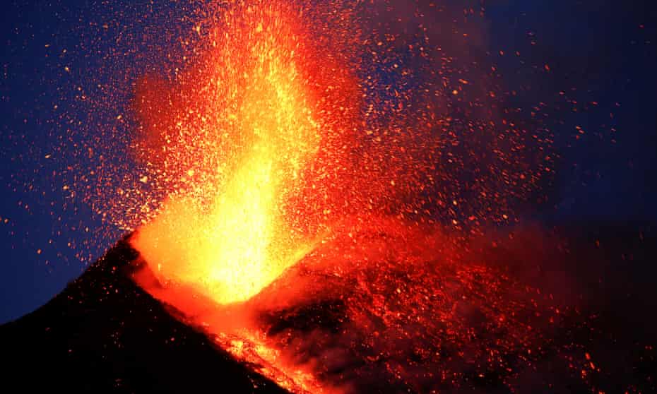 Italy’s Mount Etna, Europe’s tallest and most active volcano, spews lava as it erupts on the southern island of Sicily, Italy February 28, 2017. 