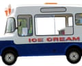 Side view of ice cream van