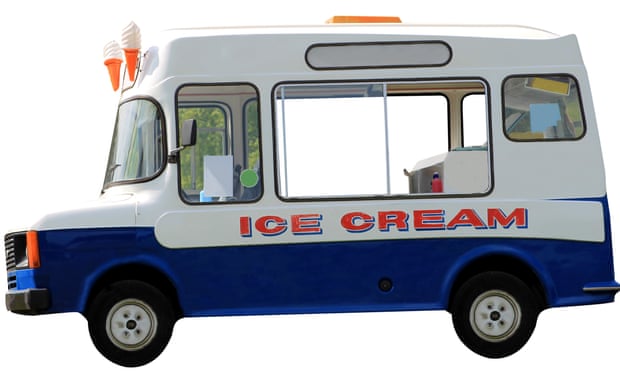 Side view of ice cream van