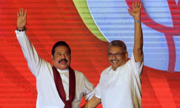 Mahinda Rajapaksa, left, and his brother Gotabaya Rajapaksa.