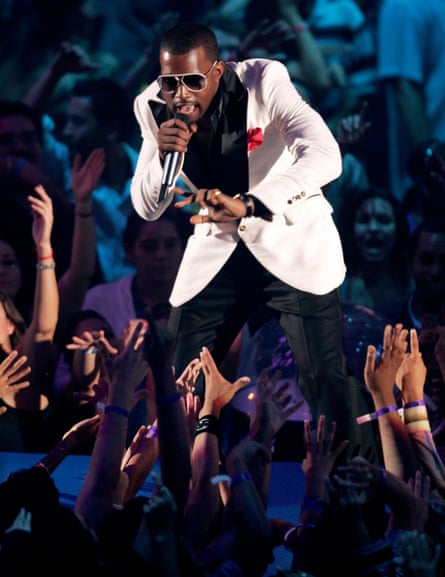 West performs at the 2005 MTV Video Music Awards.
