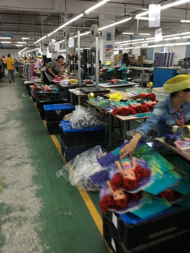 Dolls being produced at the Wah Tung factory