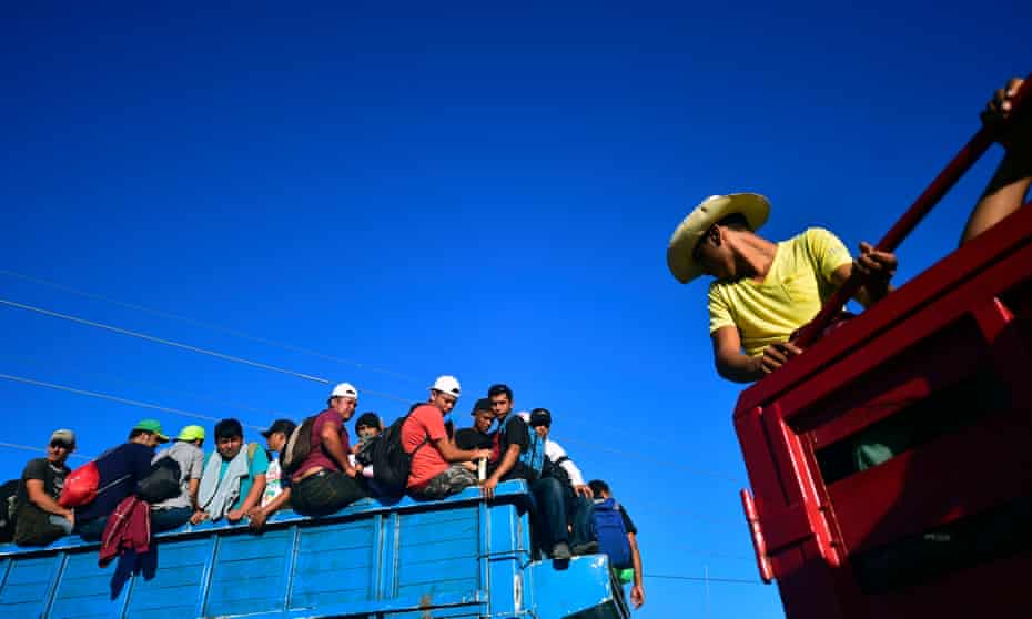 Thousands of mostly Honduran migrants crowded into the Mexican border city of Tapachula over the weekend after trekking on foot from the Guatemalan border.
