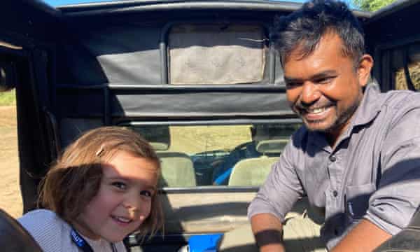 Jemima with Ayu in the Wild guide, Dhanu, during the elephant safari