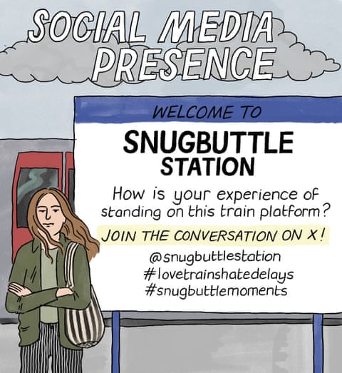 Edith Pritchett cartoon on social media, panel 1