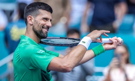 Novak Djokovic to face Jakub Mensik in Miami Open final on brink of 100th title | Novak Djokovic | The Guardian