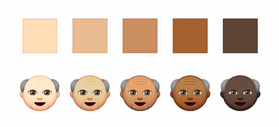 Five skin tone options as presented by Apple. These are based on the Fitzpatrick scale, which is used to define various shades of skin tones.