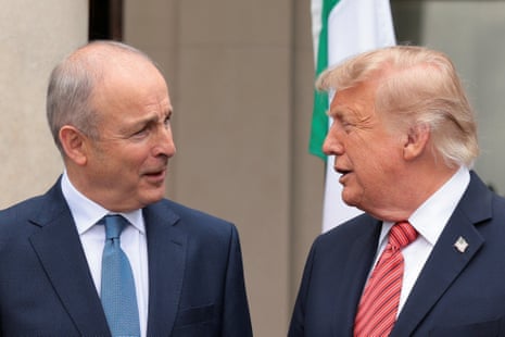 Martin and Trump speaking at Farmleigh.
