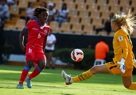 Melchie Dumornay d'Haïti au championnat Concacaf W 2022.