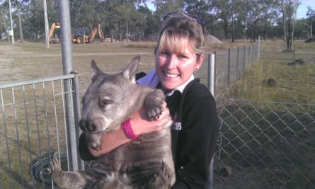 Alyce Swinbourne and southern hairy-nosed wombat Lanie