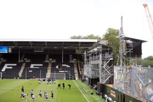 Construction at Craven Cottage.
