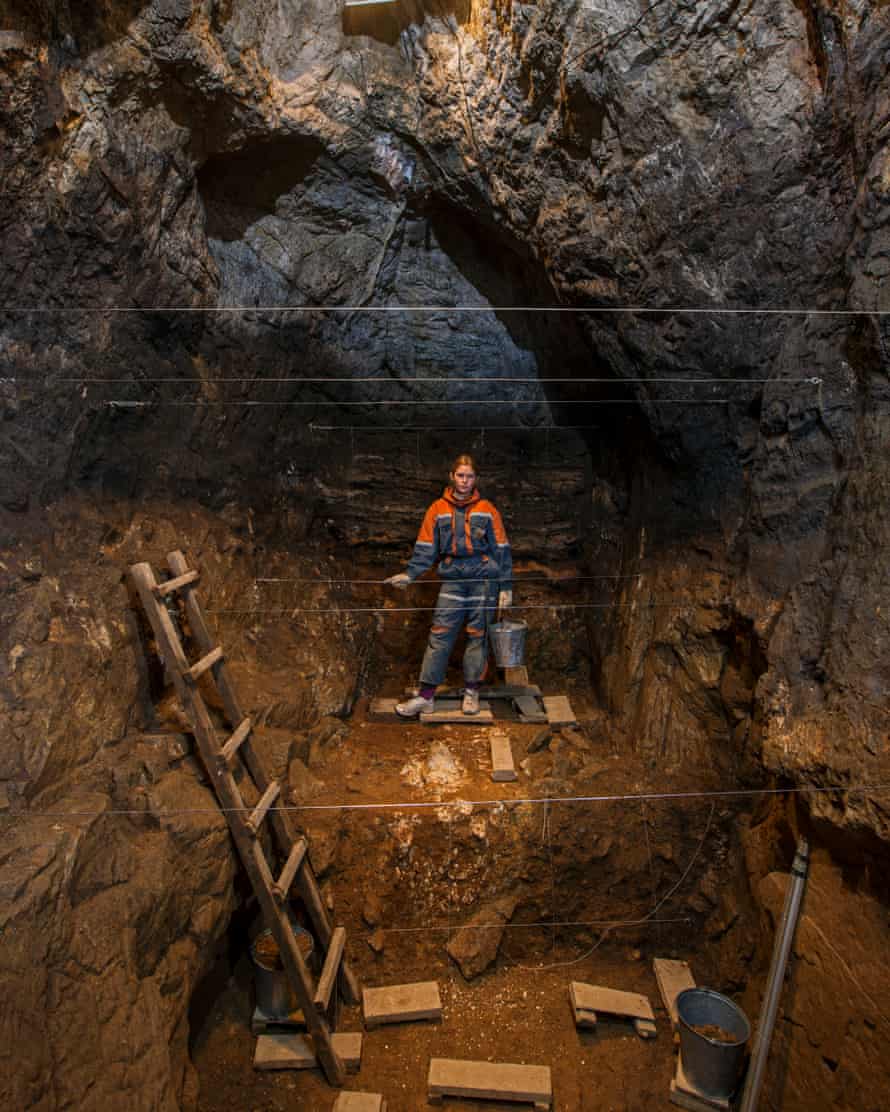 Excavation at Denisova Cave.