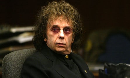 Phil Spector in court in California in 2004, charged with the 2003 shooting of Lana Clarkson at his home.