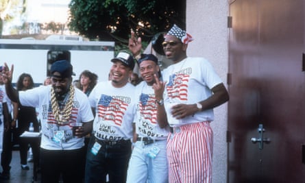 The 2 Live Crew backstage in 1990. The group’s trailblazing but controversial career is profiled in the new series of Mogul.