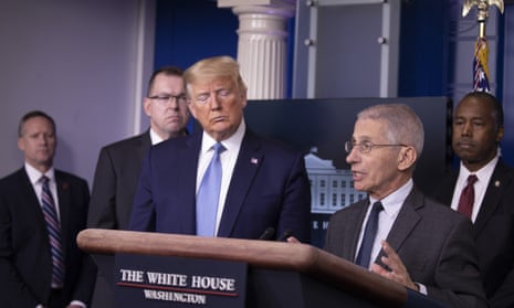 Anthony Fauci, the director of the National Institute of Allergy and Infectious Diseases, speaks during a briefing at the White House on 21 March 2020.